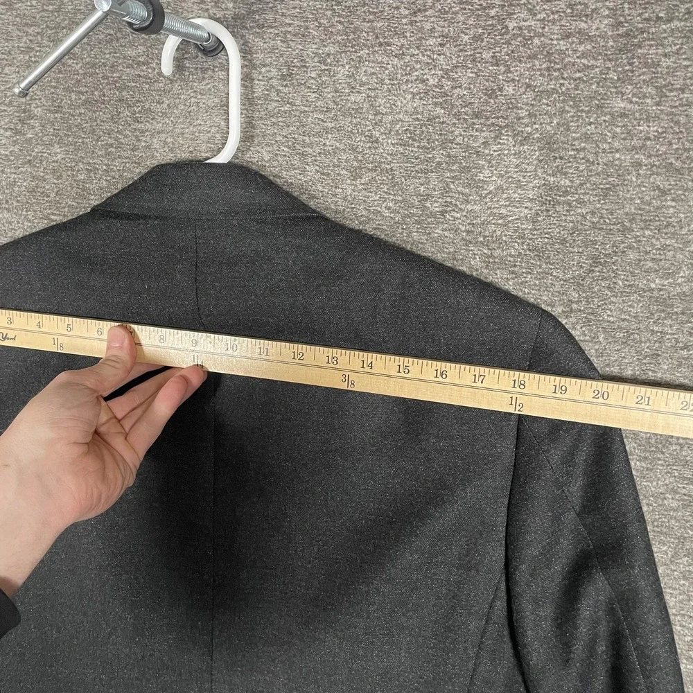 Canali Blazer 48 (US 38) Gray Wool Cashmere Blend Sport Coat Patch Pockets Italy